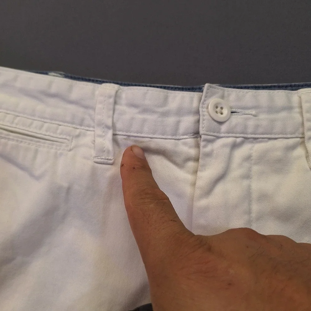 Polo Ralph Lauren Mens Relaxed Fit Chino Shorts White Cotton Size 34 Casual